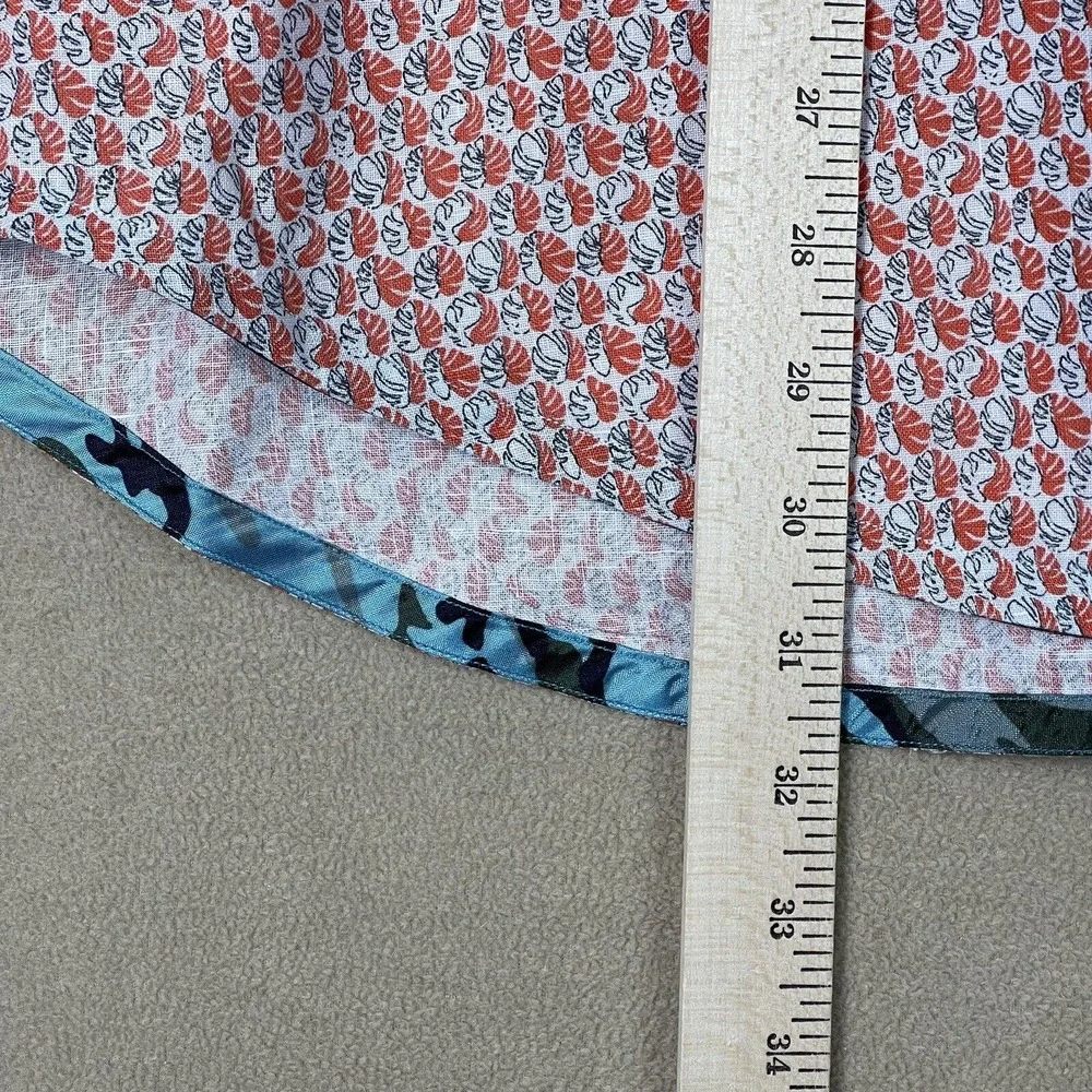Robert Graham Shirt Mens Large White Orange Leaf Long Sleeve Button Up‎ Adult